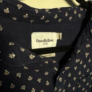 Goodfellow & Co Dark Blue Shirt with Light Pattern